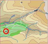 Location map of Thrushcross Grange