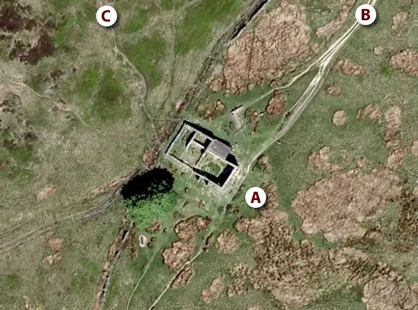 Top Withens aerial view